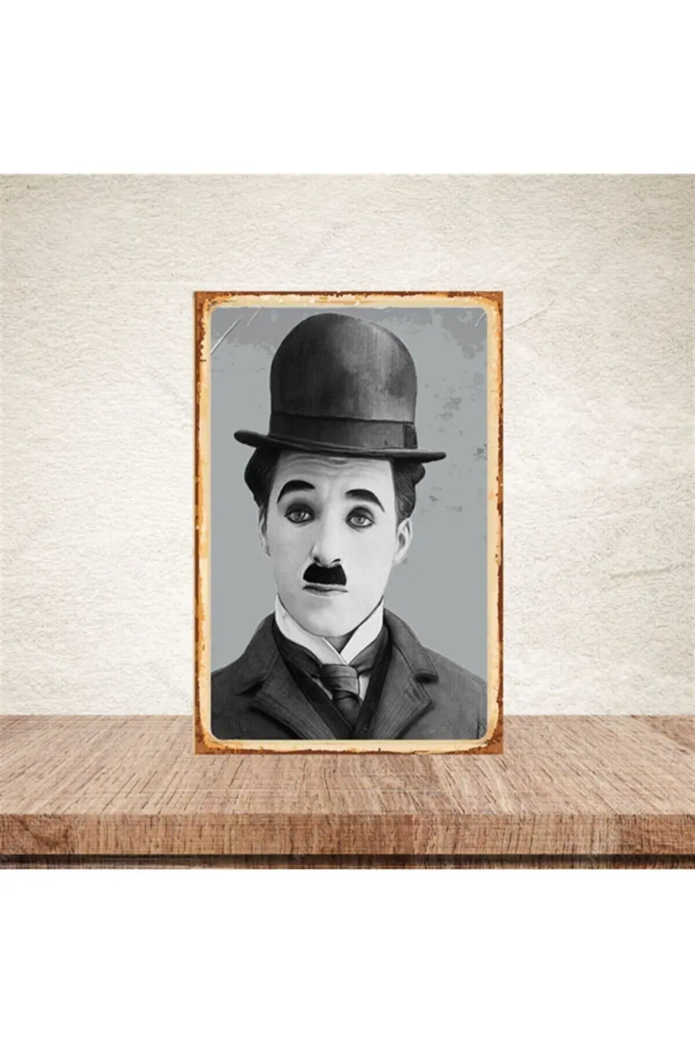 Charlie Chaplin 20-30 Cm Retro Ahşap Poster Charlie Chaplin 20-30 Cm Retro Ahşap Poster