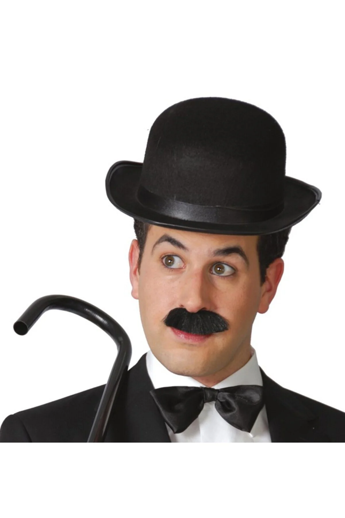 Charlie Chaplin Stil Yetişkin Şapkası – Siyah Melon Parti Şapkası