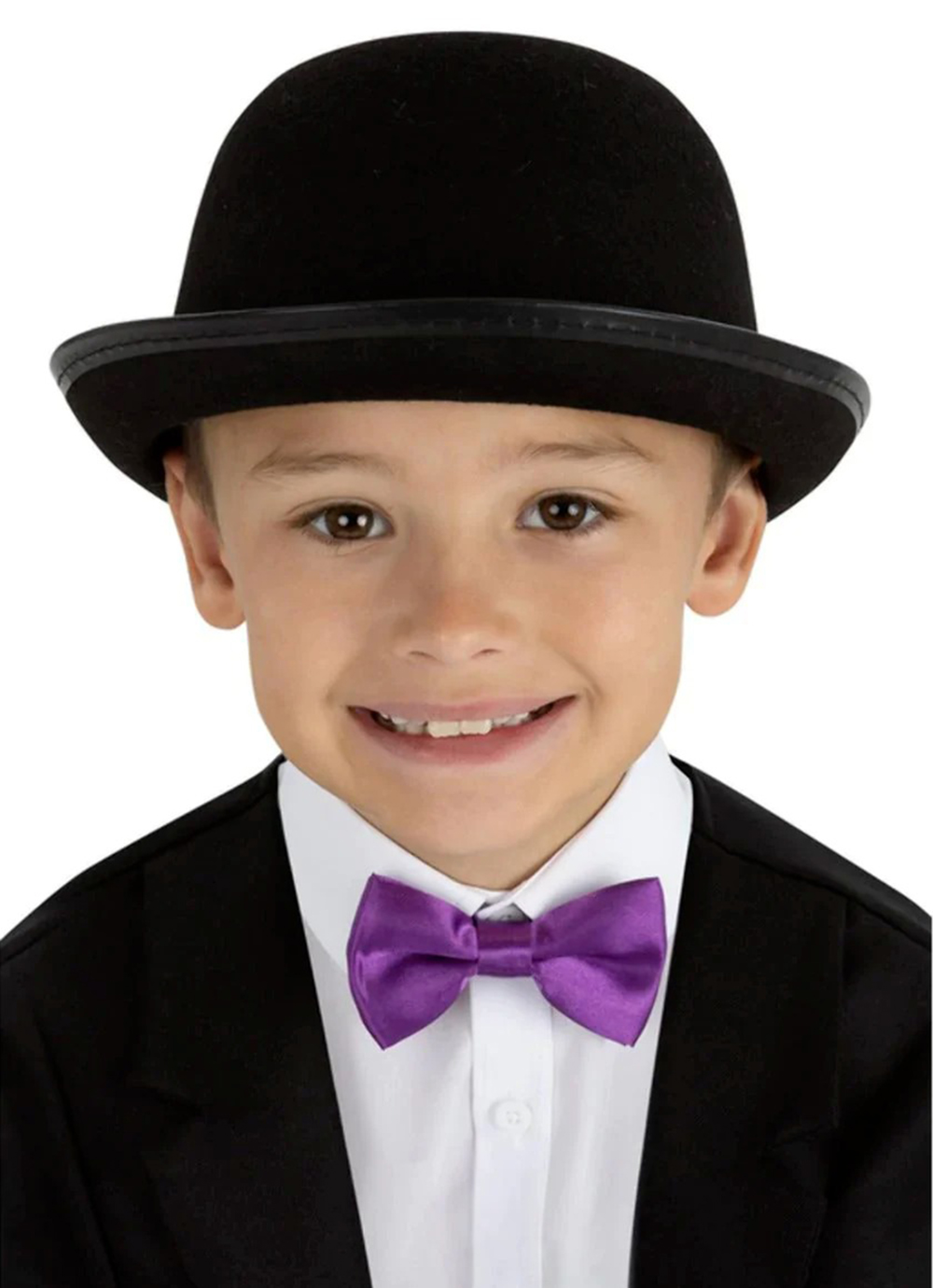 Charlie Chaplin Stil Çocuk Şapkası – Siyah Melon Parti Şapkası