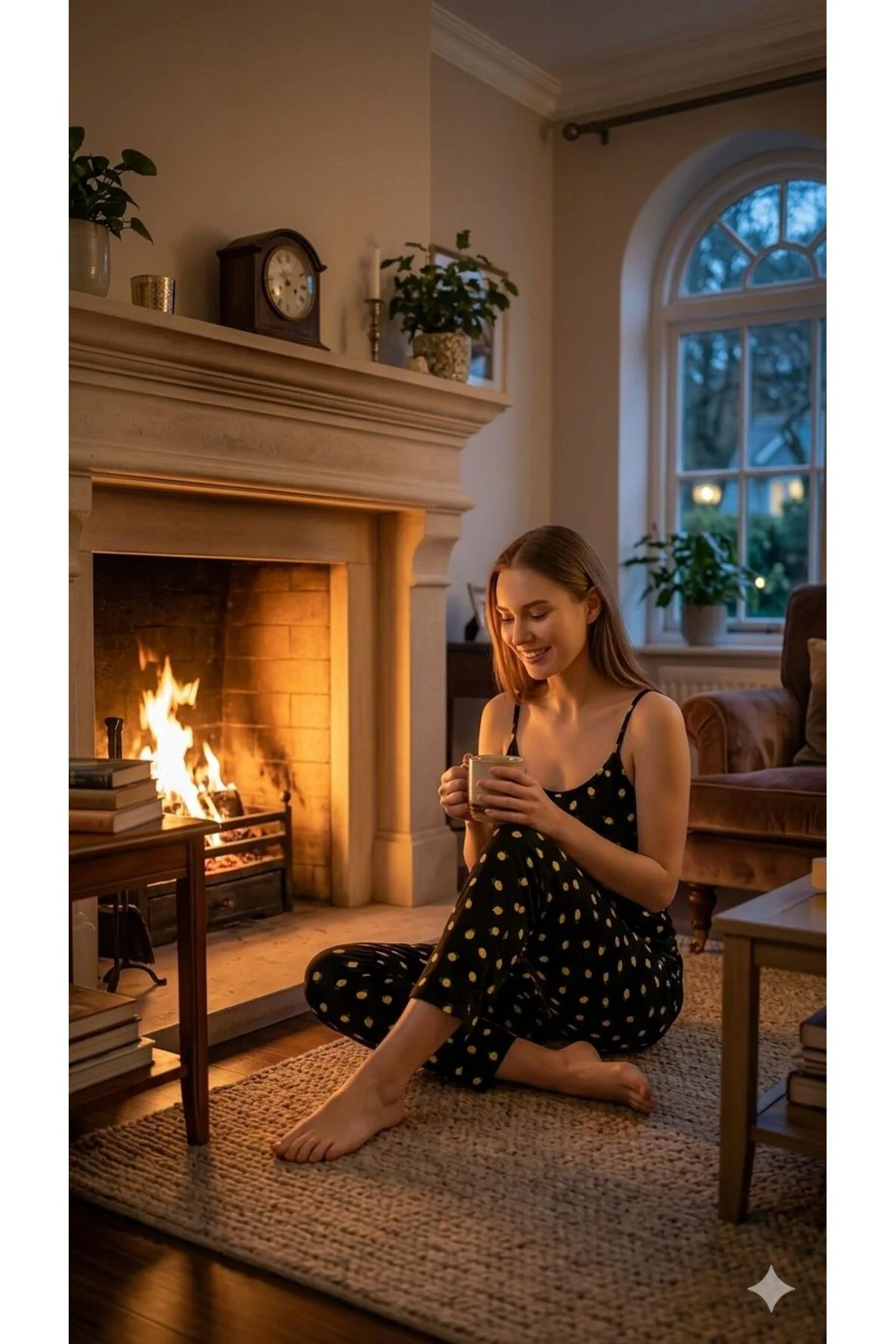 charme üst askılı alt uzun paça pijama takımı