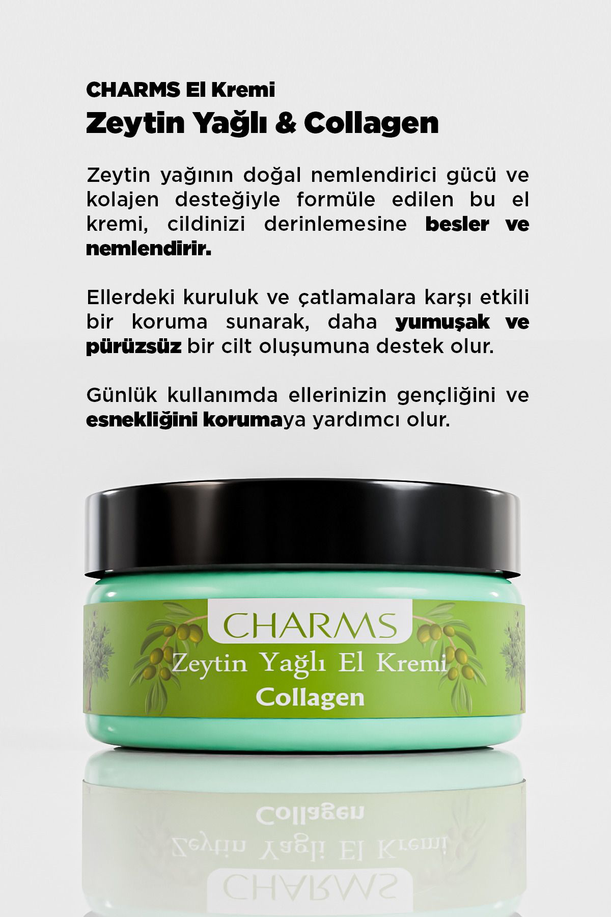 Charms Cosmetıcs, Zeytin Yağlı & Collagen El Kremi, 100 ml
