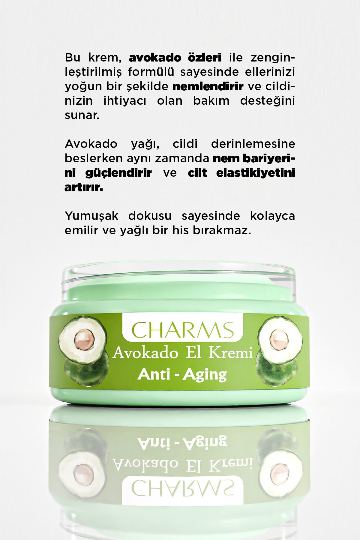 CHARMS COSMETICS, 3'lü Avantaj Paketi, Avokado, Zeytinyağı ve Hin