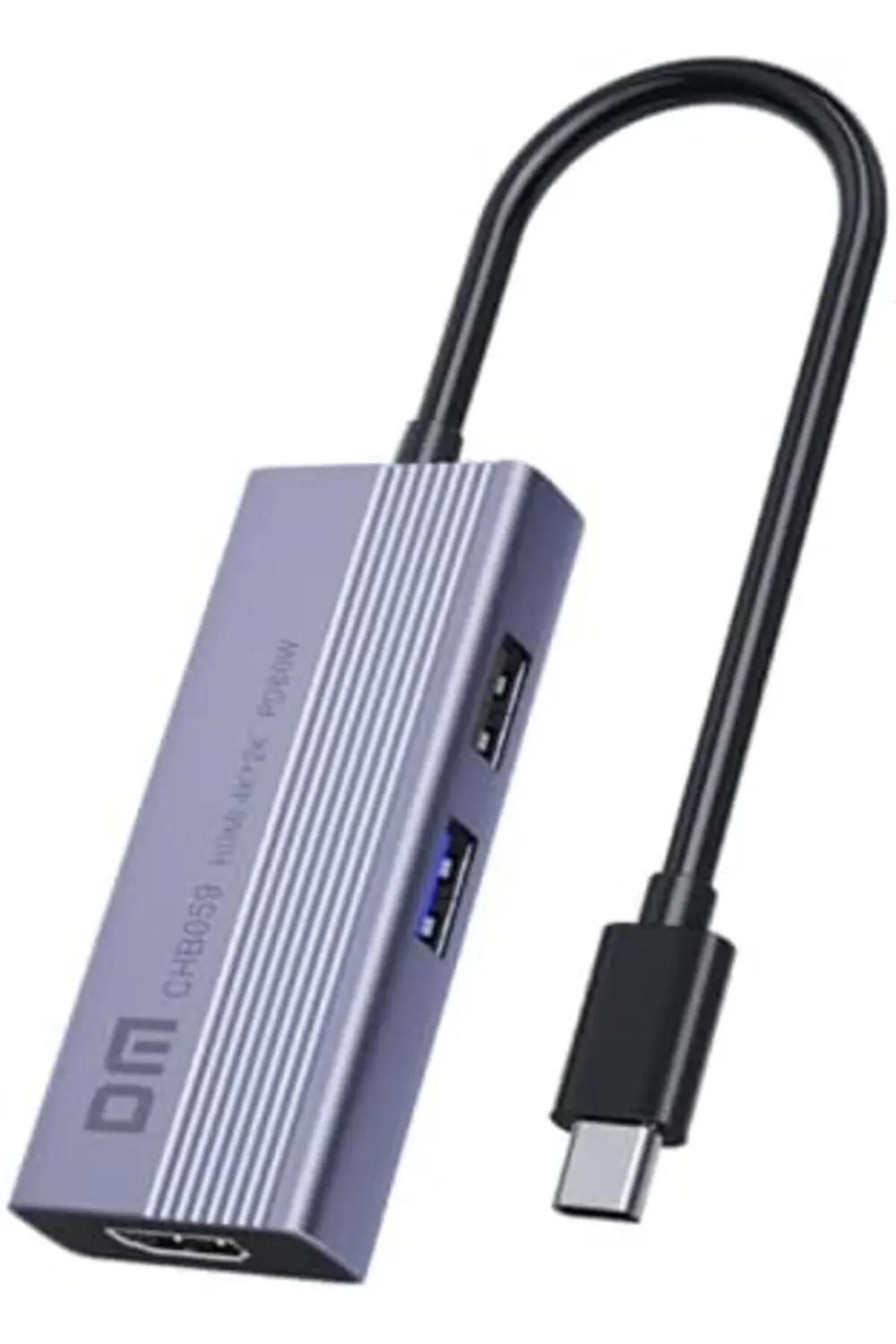 CHB059 Type-C to 4K HDMI 2*USB-A PD 60W SD ve Micro SD Kart Okuyu