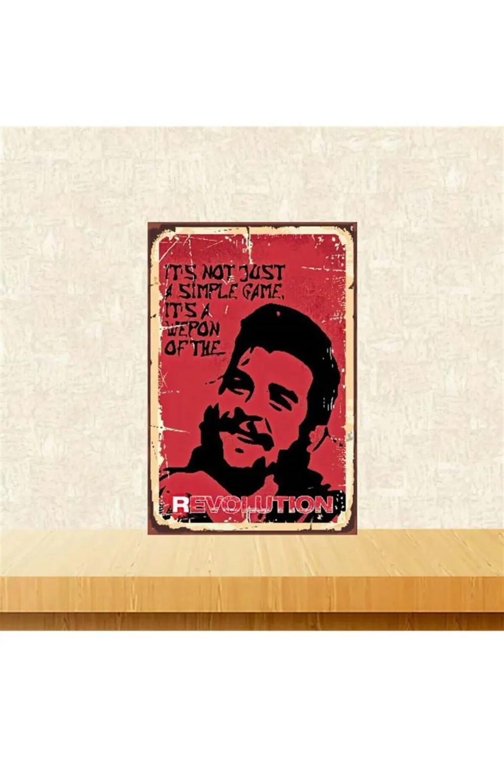 Che Guevara 20-30 Cm Retro Ahşap Poster