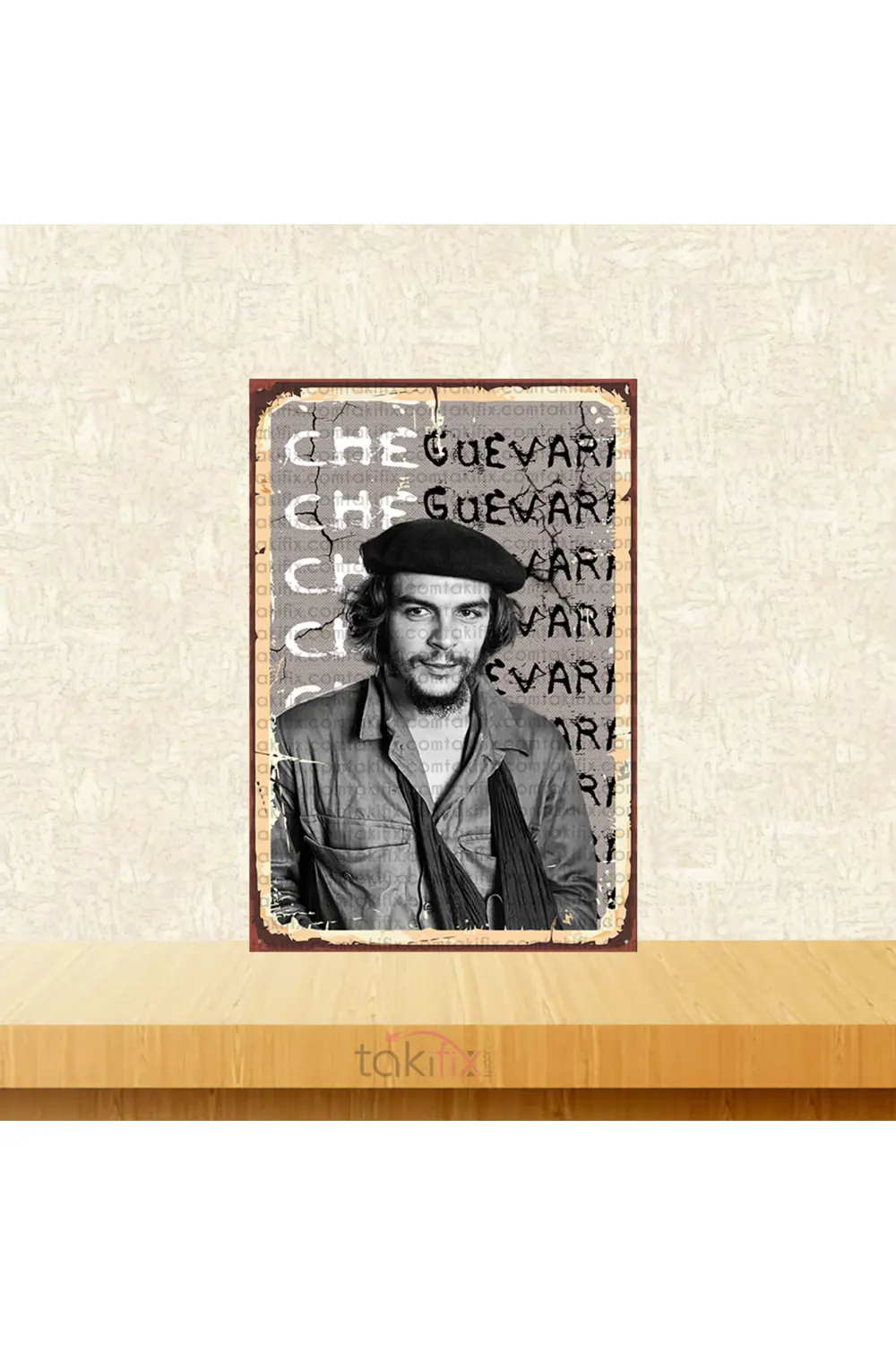 Che Guevara 20x30 Cm Retro Ahşap Poster