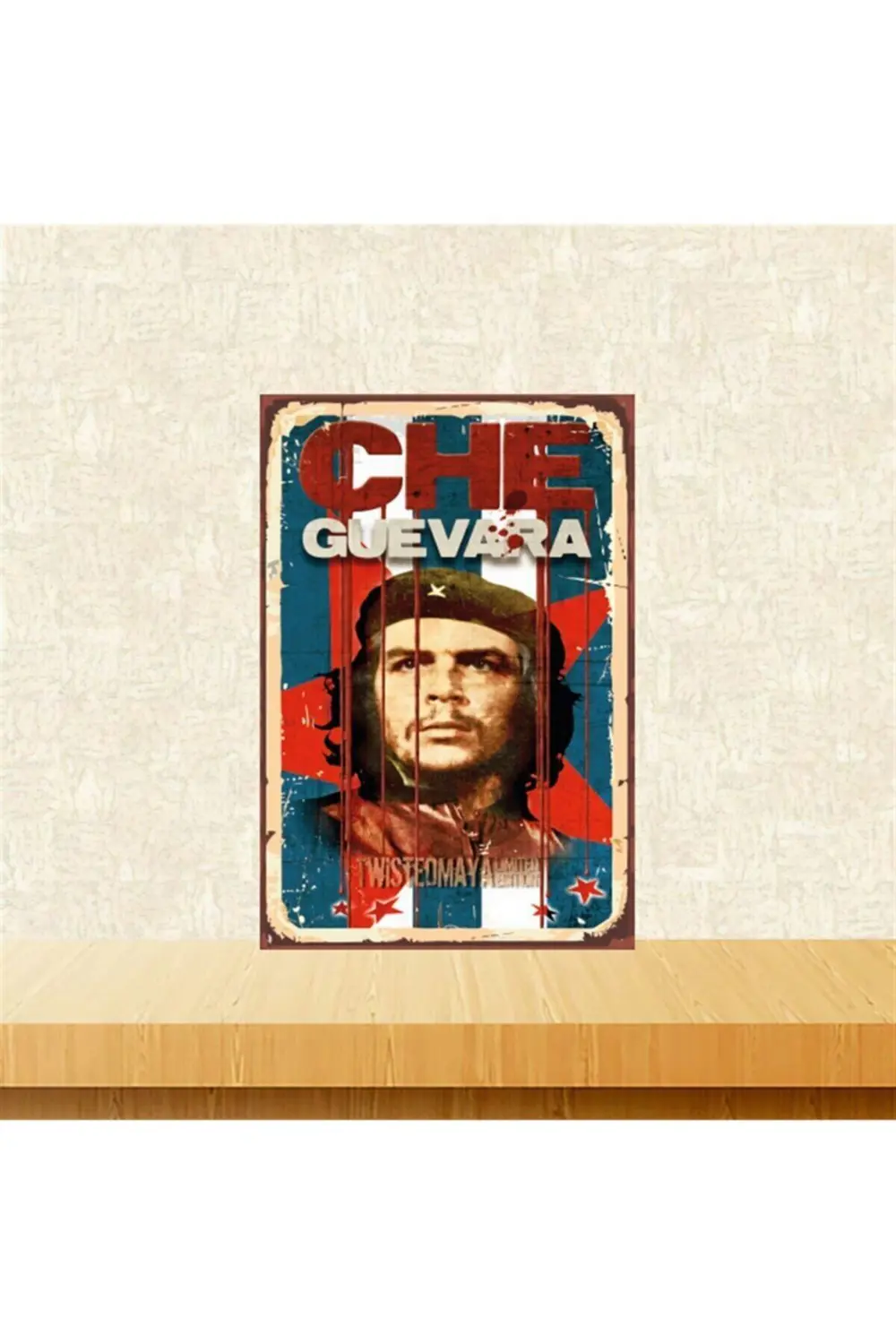 Che Guevara Twistedmay 20-30 Cm Retro Ahşap Tablo Tkfx4868