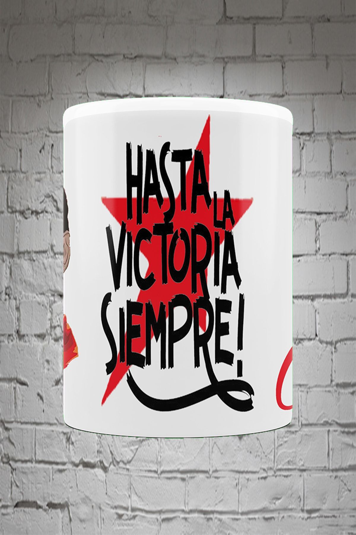 Remonz Che Guevera 3 Tarafı Baskılı %100 Porselen Kupa