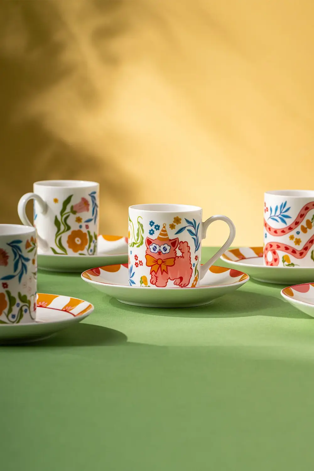 Cheerful 6'lı Kahve Fincan Takımı 100 ml