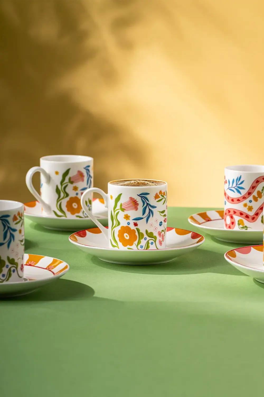 Cheerful 6'lı Kahve Fincan Takımı 100 ml