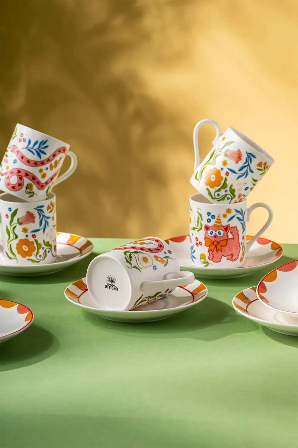 Cheerful 6'lı Kahve Fincan Takımı 100 ml