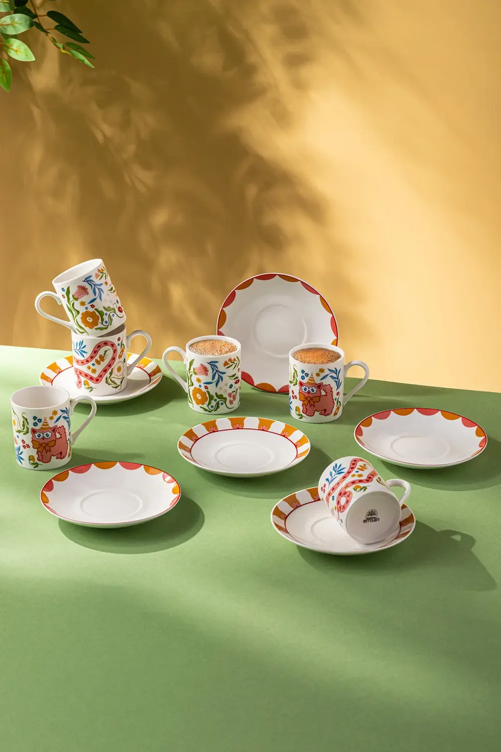 Cheerful 6'lı Kahve Fincan Takımı 100 ml