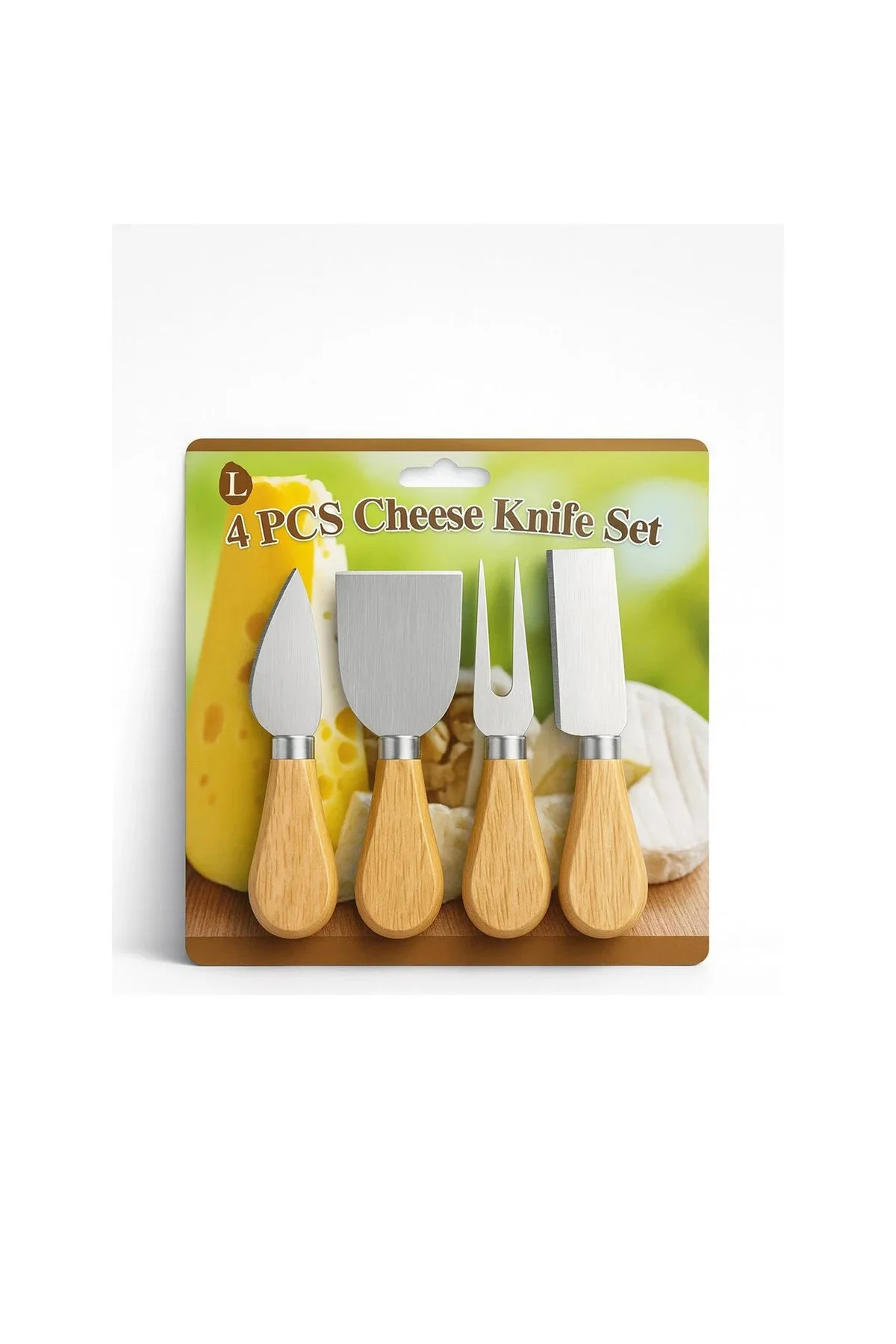 Cheese Knife Set 4PCS Peynir Bıçak Seti Ahşap Bambu Saplı Cheese Knife Set 4PCS Peynir Bıçak Seti Ahşap Bambu Saplı