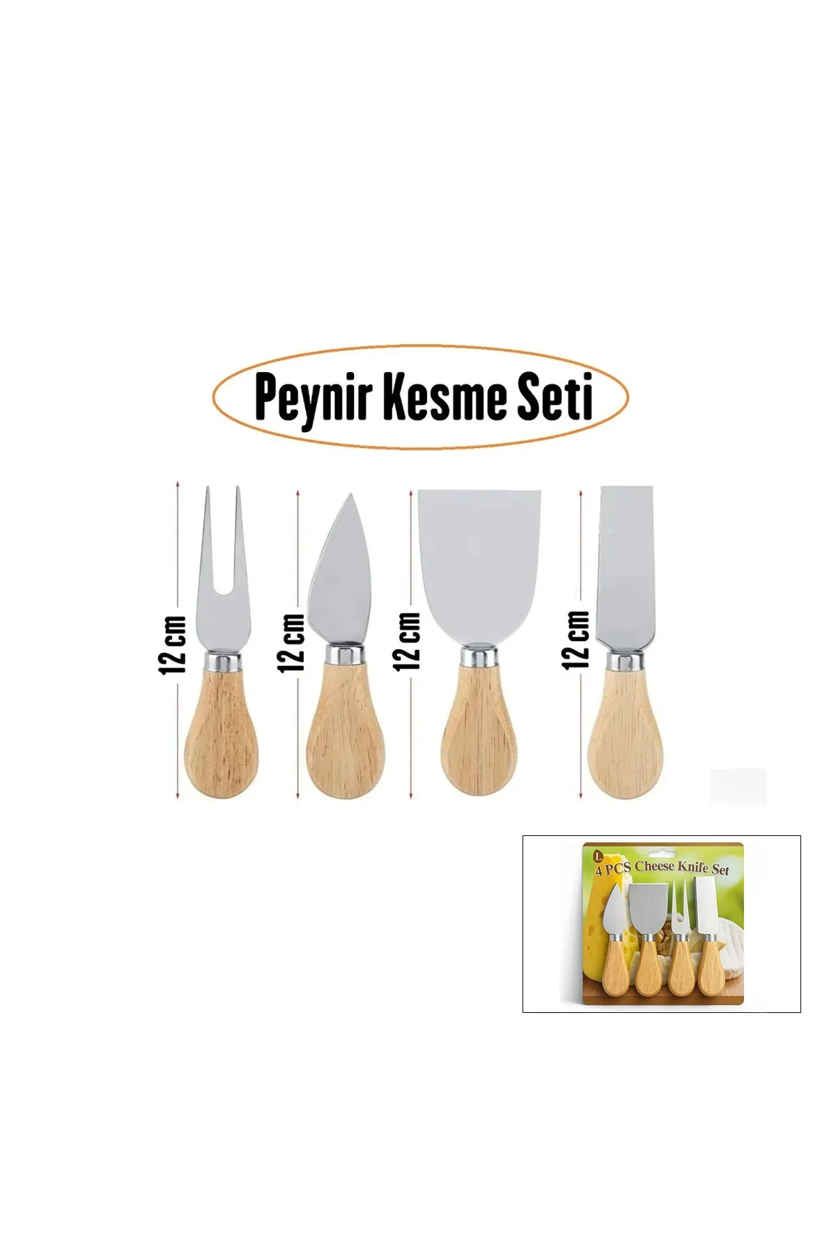 Cheese Knife Set 4PCS Peynir Bıçak Seti Ahşap Bambu Saplı Cheese Knife Set 4PCS Peynir Bıçak Seti Ahşap Bambu Saplı