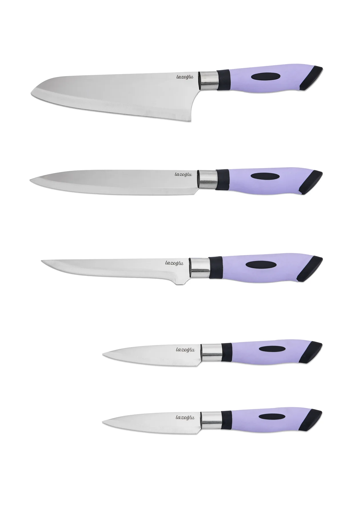 Chefline 5 Parça Lila Mutfak Bıçak Seti + Meyve Bıçağı Hediyeli P