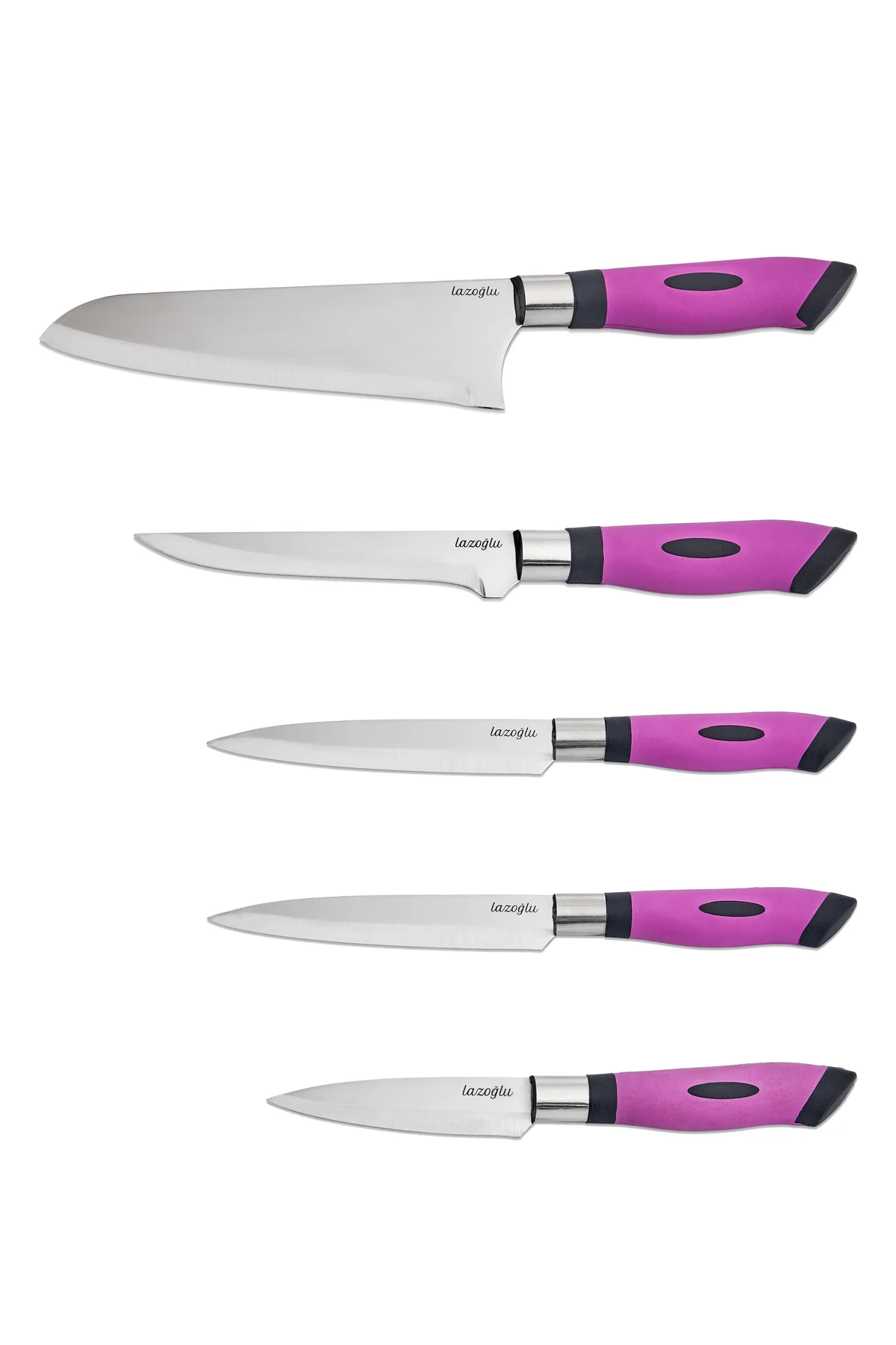 Chefline 5 Parça Mor Mutfak Bıçak Seti + Meyve Bıçağı Hediyeli – 