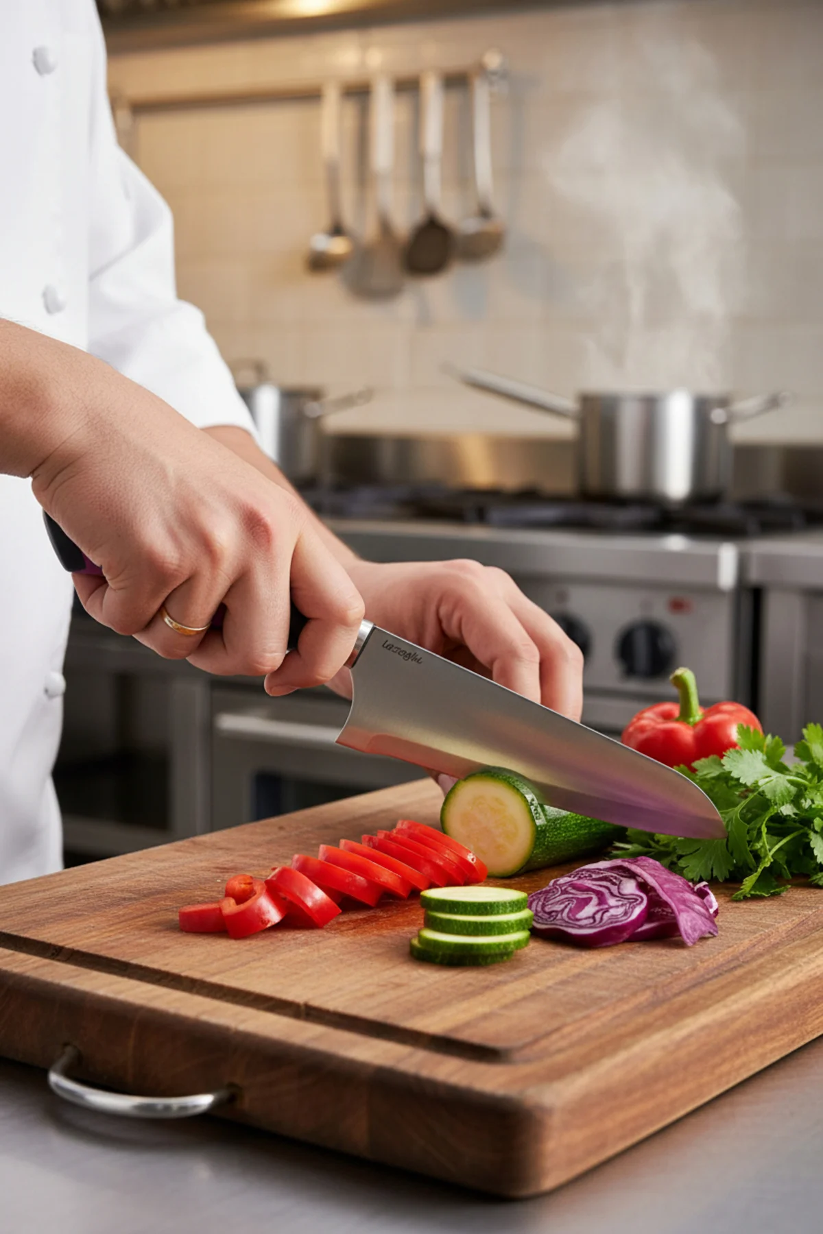 Chefline 5 Parça Mor Mutfak Bıçak Seti + Meyve Bıçağı Hediyeli – 