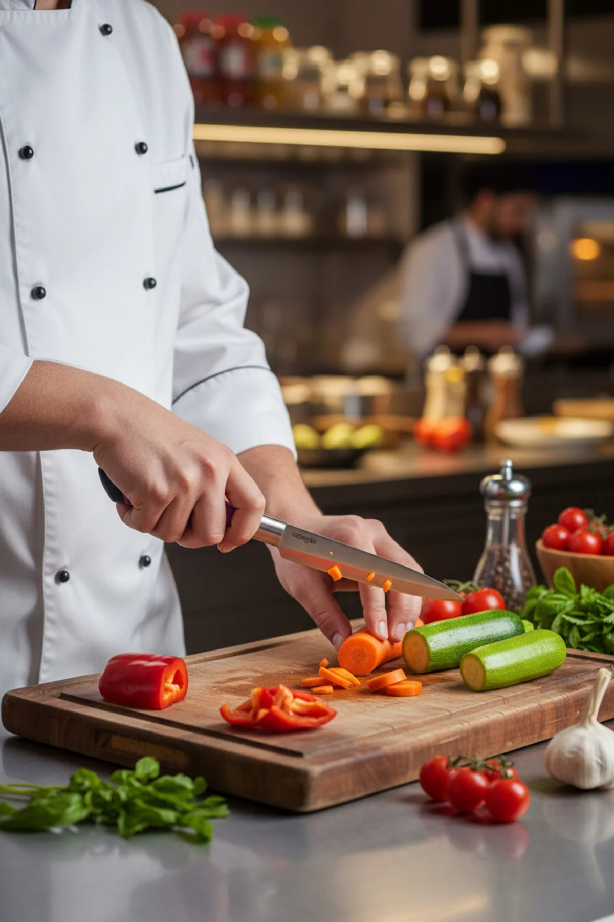 Chefline 5 Parça Mor Mutfak Bıçak Seti + Meyve Bıçağı Hediyeli – 