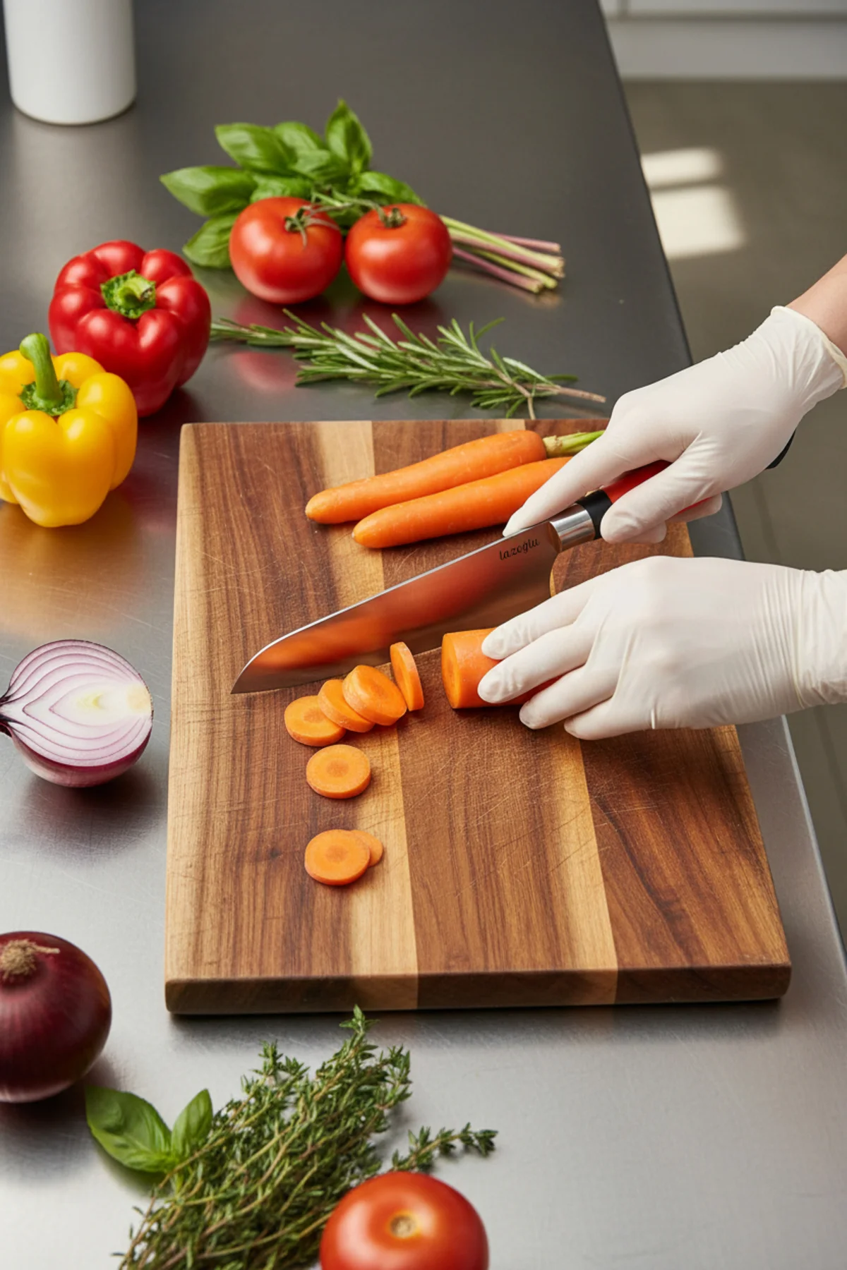 Chefline 5 Parça Turuncu Mutfak Bıçak Seti + 6lı Meyve Bıçağı Hed