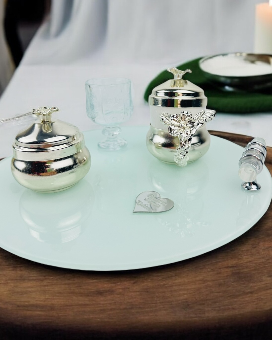 Cyzhome Cherish Söz Tepsisi Ve Damat Kahve Fincan Tepsisi