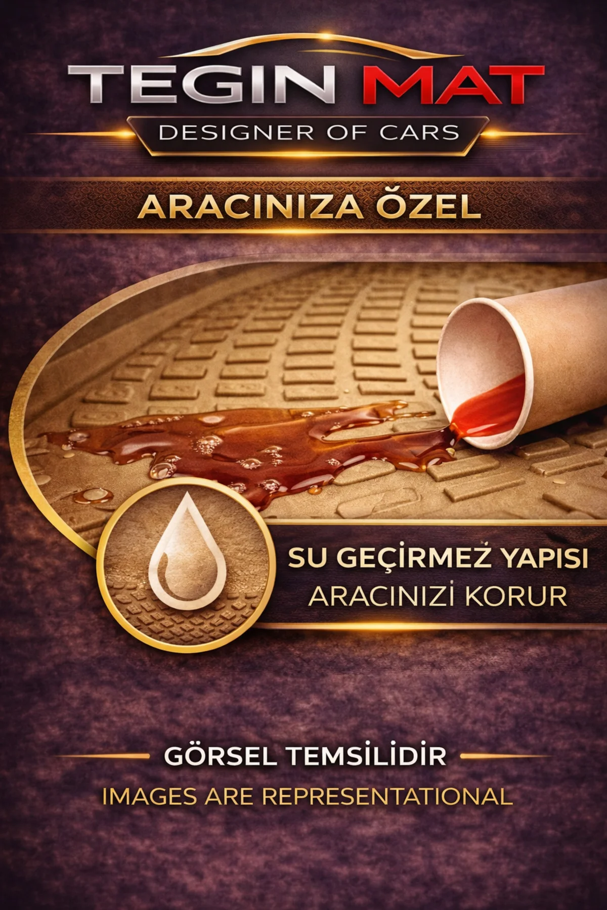 Chery FX 2022 Sonrası Otomatik Bej 3D Havuzlu Paspas