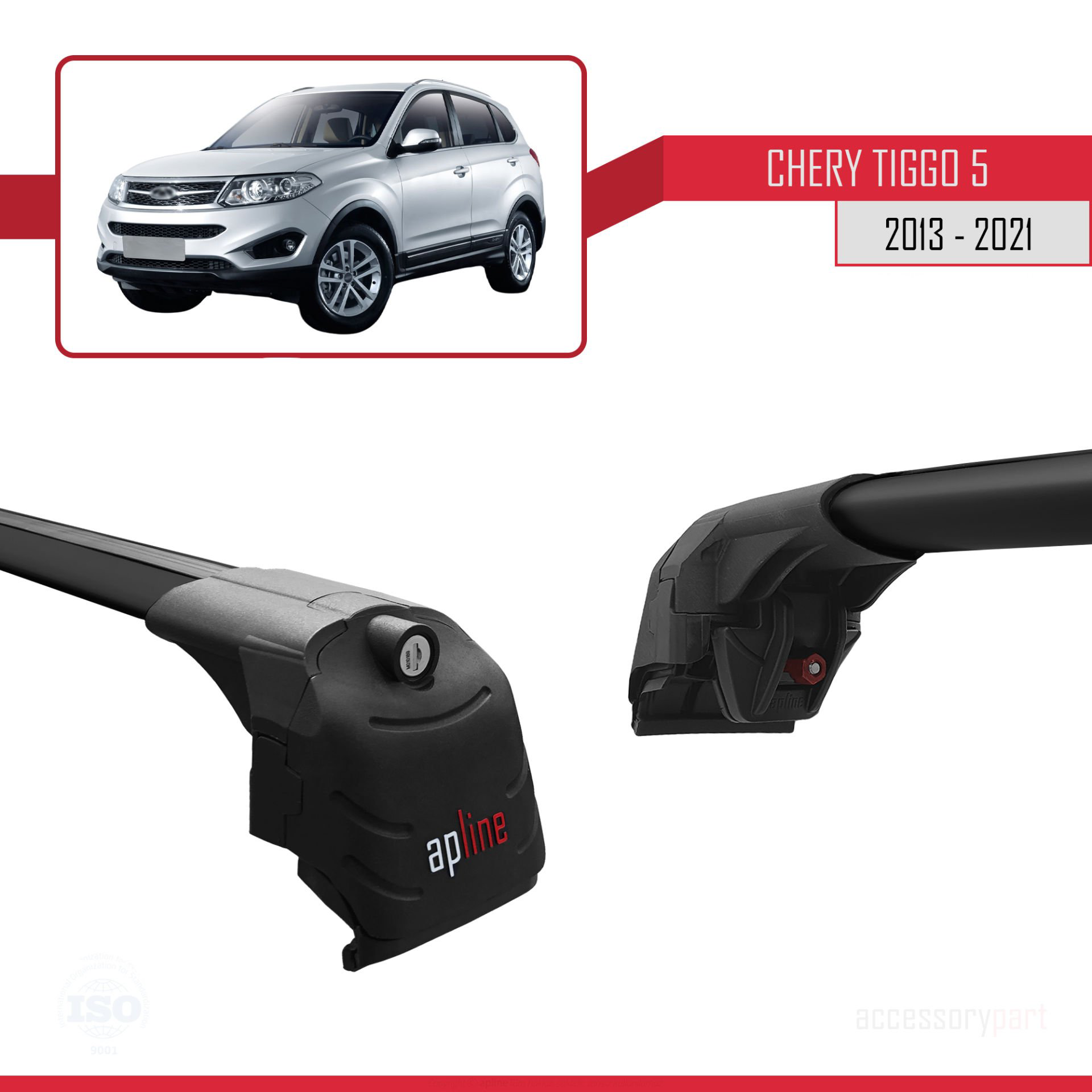 Chery Tiggo 5 2013-2021 Arası ile uyumlu ACE-2 Ara Atkı Tavan Bar