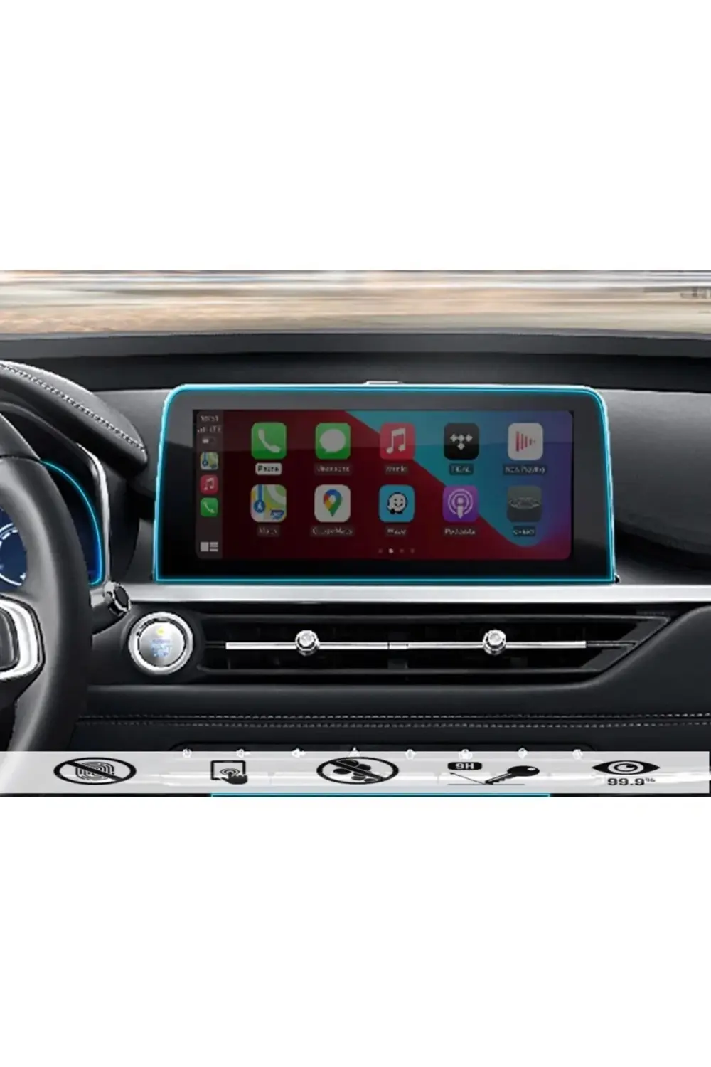 Chery Tiggo 7 Pro Uyumlu 10 Inc Multimedya Ekran Koruyucu Kırılma