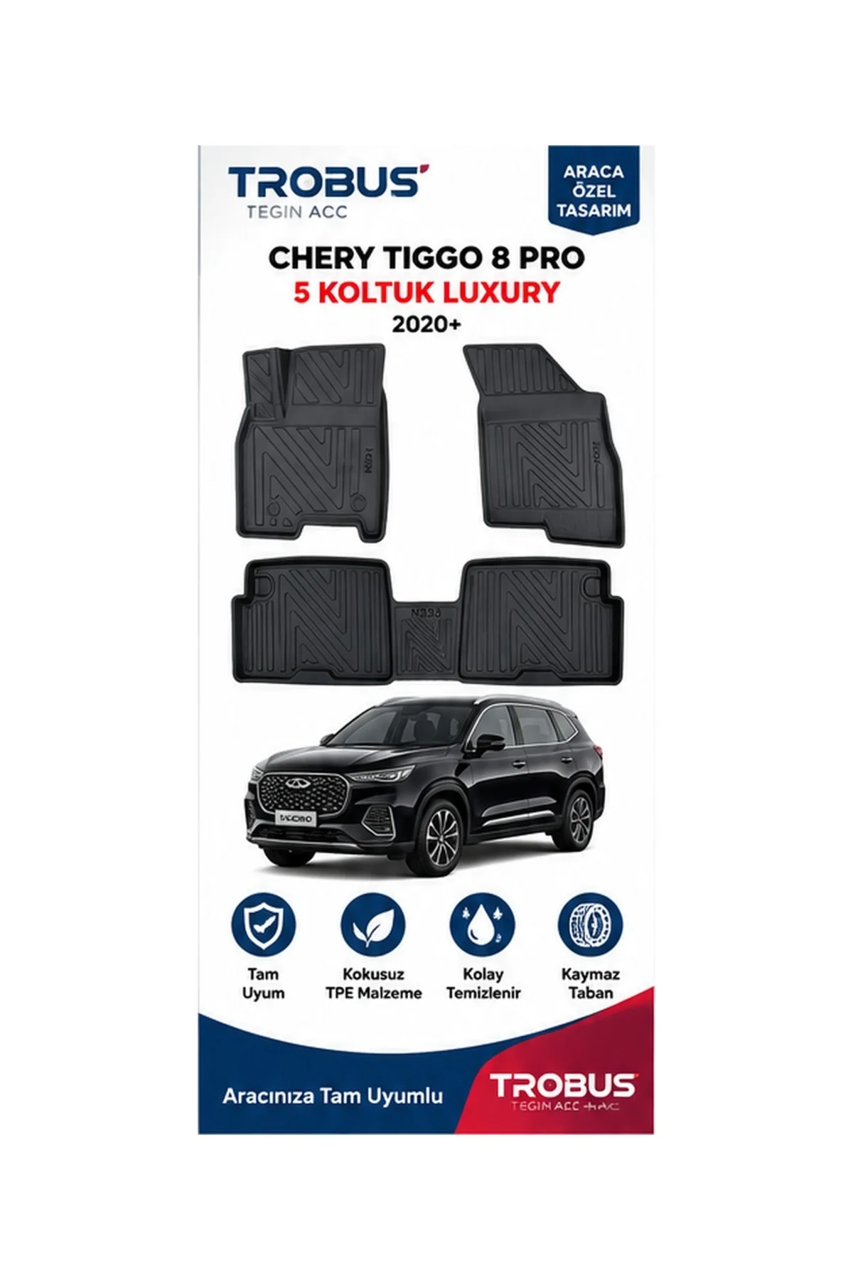 Chery Tiggo 8 Pro 5 Koltuklu Luxury 2020 Sonrası Karbon Desenli Premium 3D Havuzlu Oto Paspas Chery Tiggo 8 Pro 5 Koltuklu Luxury 2020 Sonrası Karbon Desenli Premium 3D Havuzlu Oto Paspas