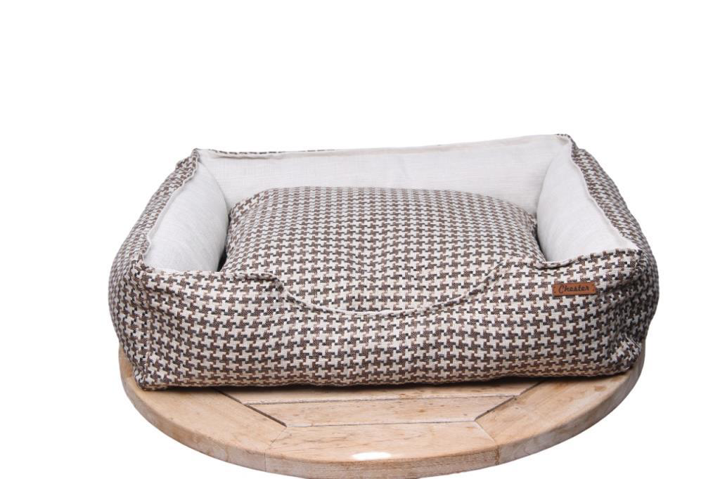 Chester  Elite (S) Yıkanabilir Yatak 55*50*18Cm Kahve-Beyaz