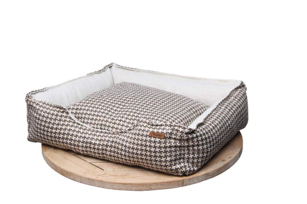 Chester  Elite (S) Yıkanabilir Yatak 55*50*18Cm Kahve-Beyaz