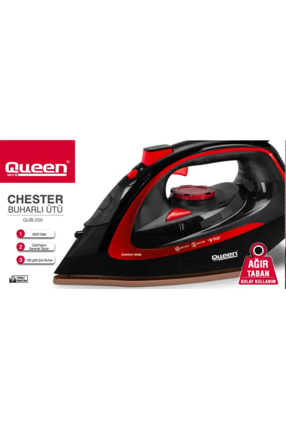 Chester Qub-200 Gold Seramik Tabanlı Buharlı Ütü - Siyah
