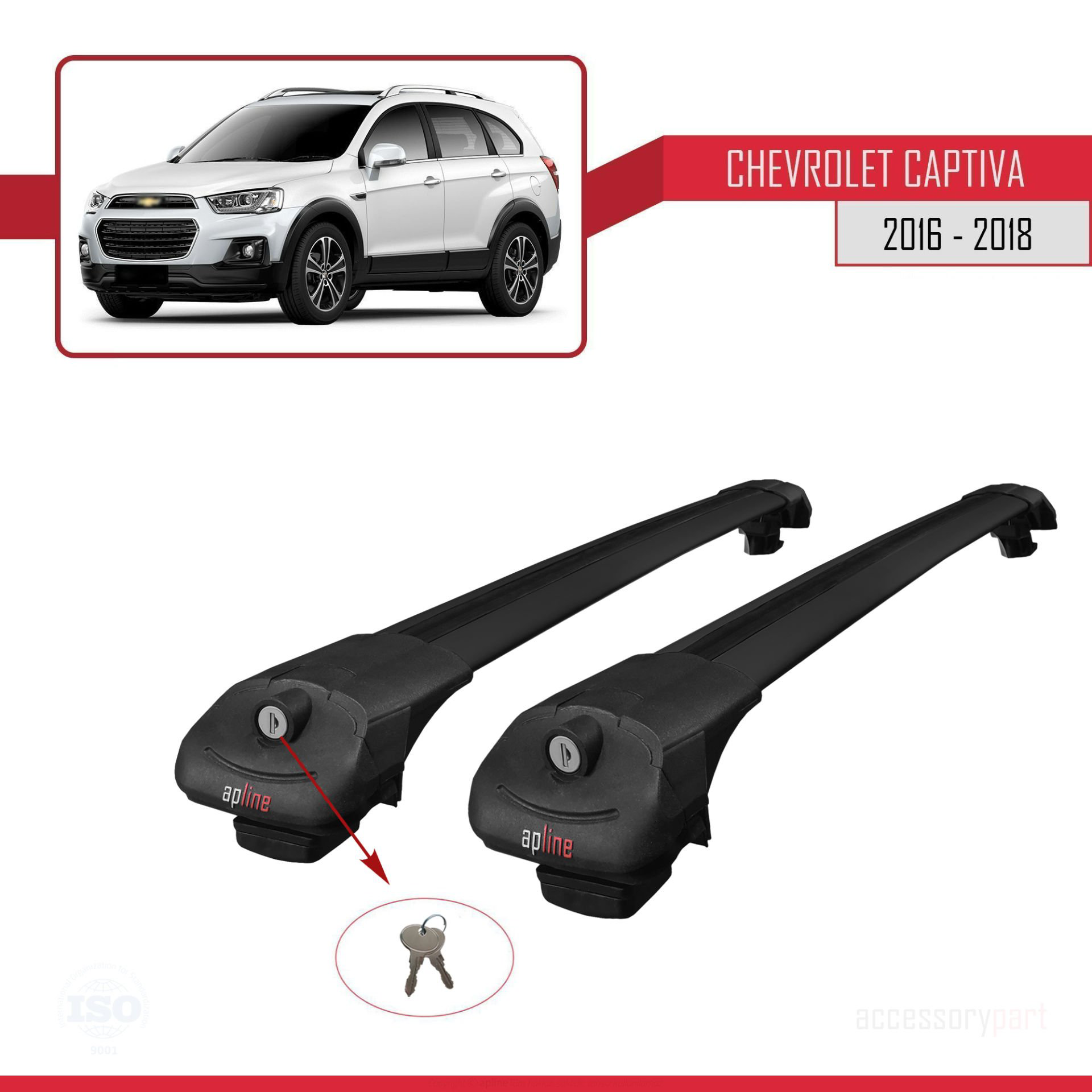 Chevrolet Captiva 2016-2018 Arası ile uyumlu ACE-1 Ara Atkı Tavan