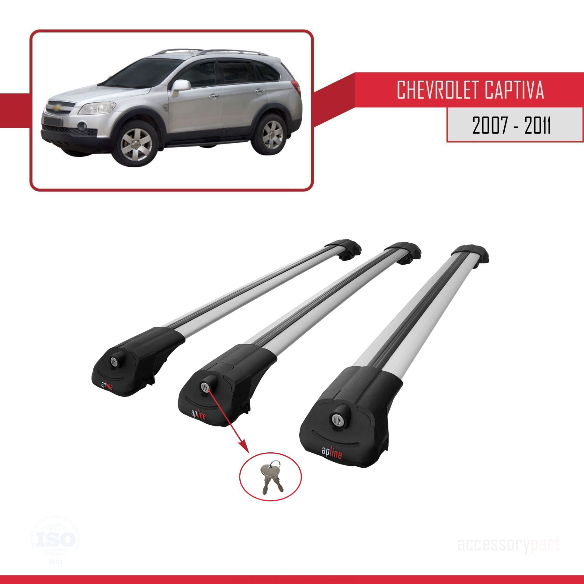 Chevrolet Captiva 2007-2011 Arası ile uyumlu ACE-1 Ara Atkı Tavan