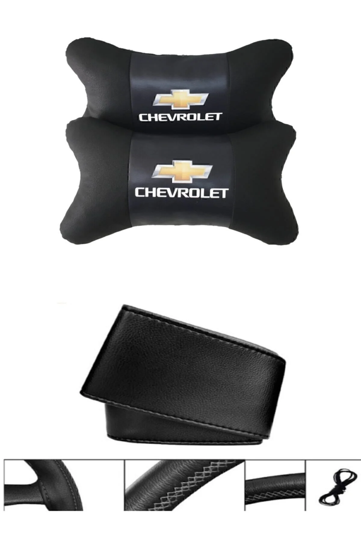 Chevrolet Cruze Uyumlu Dikmeli Direksiyon Kılıfı 5d Ortopedik Boyun Yastığı Chevrolet Cruze Uyumlu Dikmeli Direksiyon Kılıfı 5d Ortopedik Boyun Yastığı - Görsel 2