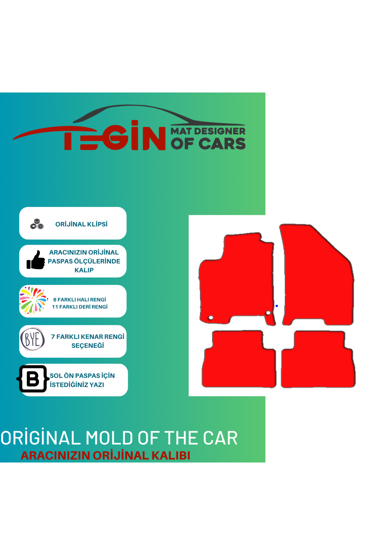 Chevrolet Lacetti 2004-2011 Prime Siyah Deri Beyaz Kenar Paspas