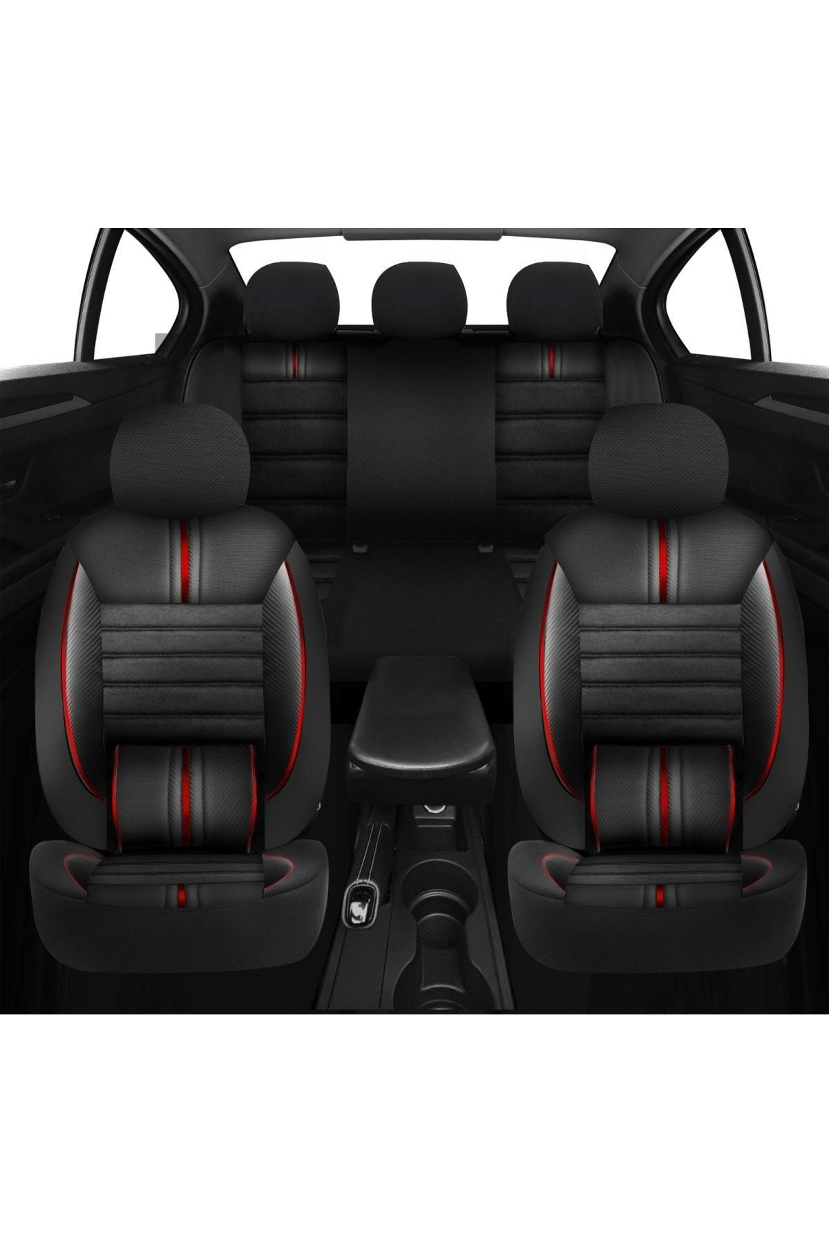 Chevrolet Lacetti Uyumlu Koltuk Kılıfı Titan Serisi Deri - Kırmız