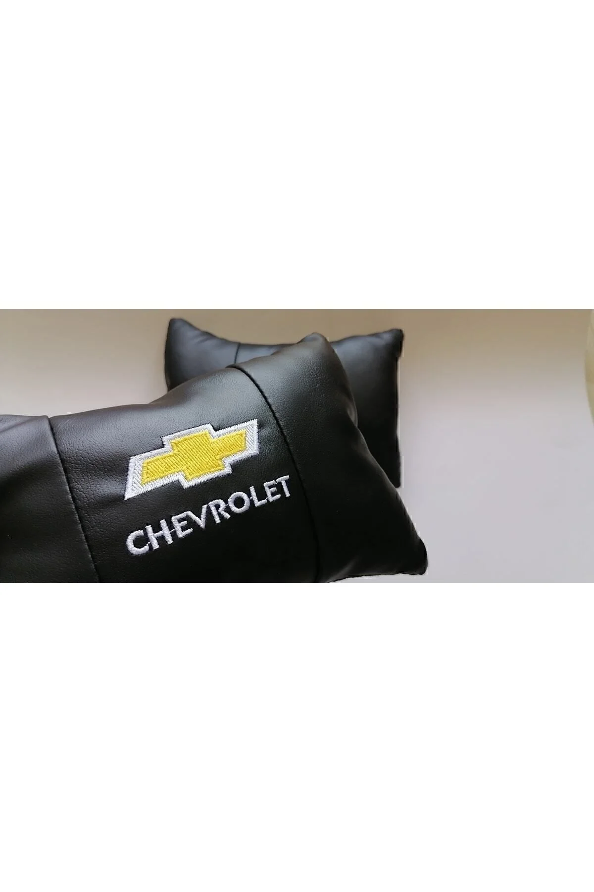Chevrolet Logo Captiva Cruze Model Oto Araba Ofis Bel Destek Koltuk Boyun Yastığı Vinil Deri Nakış - Görsel 5