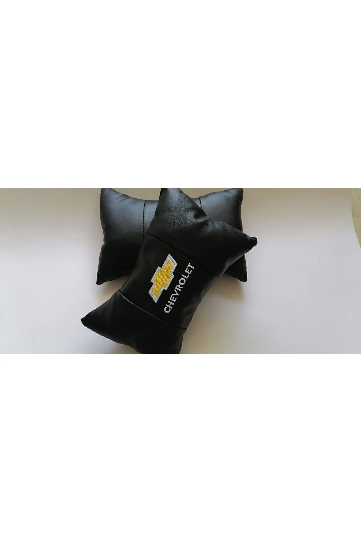 Chevrolet Logo Captiva Cruze Model Oto Araba Ofis Bel Destek Koltuk Boyun Yastığı Vinil Deri Nakış - Görsel 3