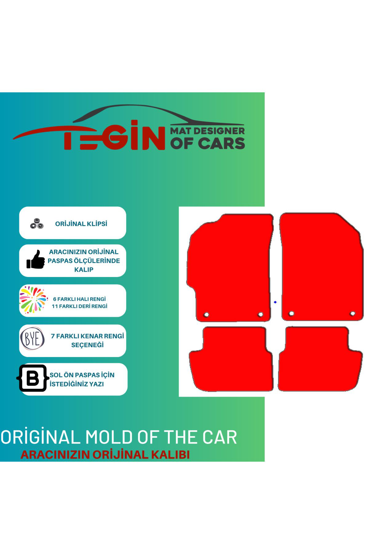 Chevrolet Spark 2009-2015 Prime Bej Deri Bej Kenar Paspas Paspas