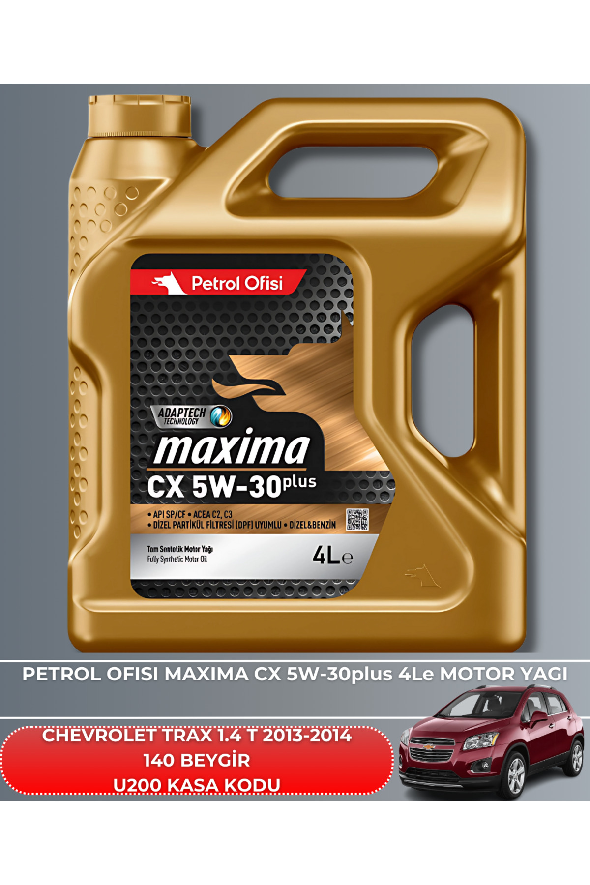 CHEVROLET TRAX 1.4 T 2013-2014 140 BEYGİR BAKIM SETİ