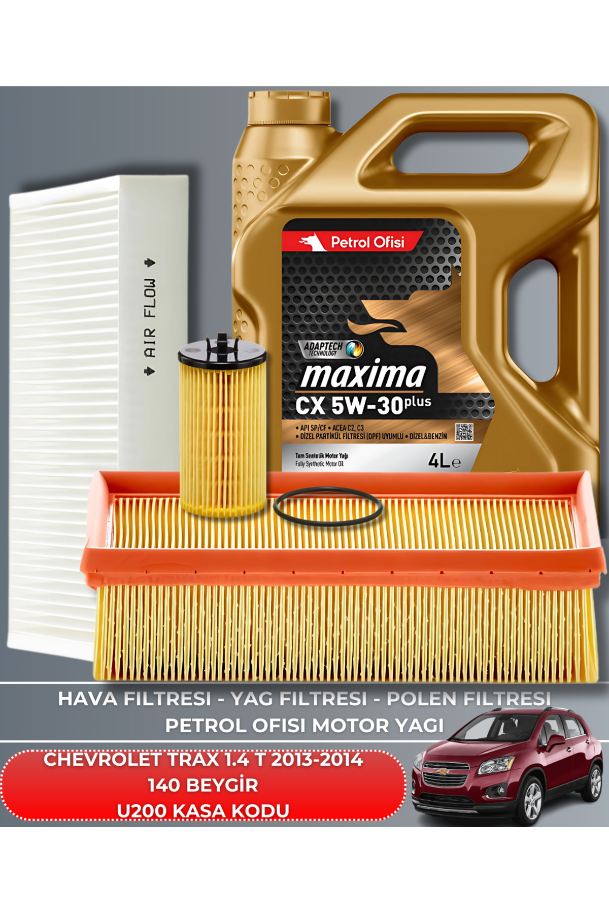 CHEVROLET TRAX 1.4 T 2013-2014 140 BEYGİR BAKIM SETİ