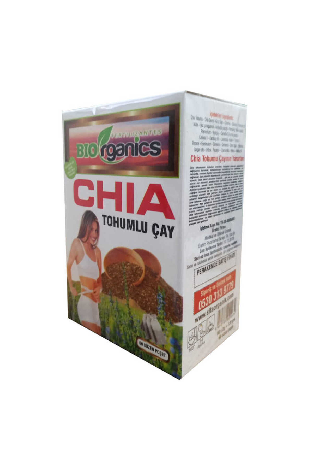 Biorganics Chia Tohumlu Çay 60 Süzen Poşet