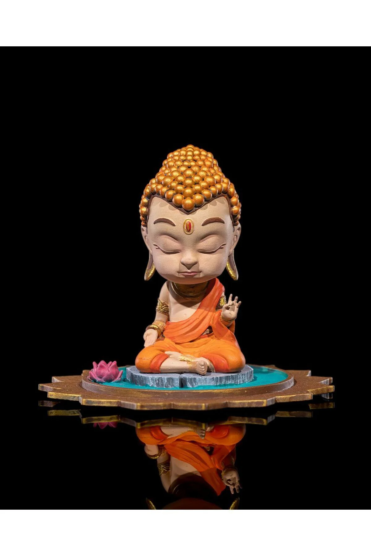 Chibi Buddha Boyalı Fİgür
