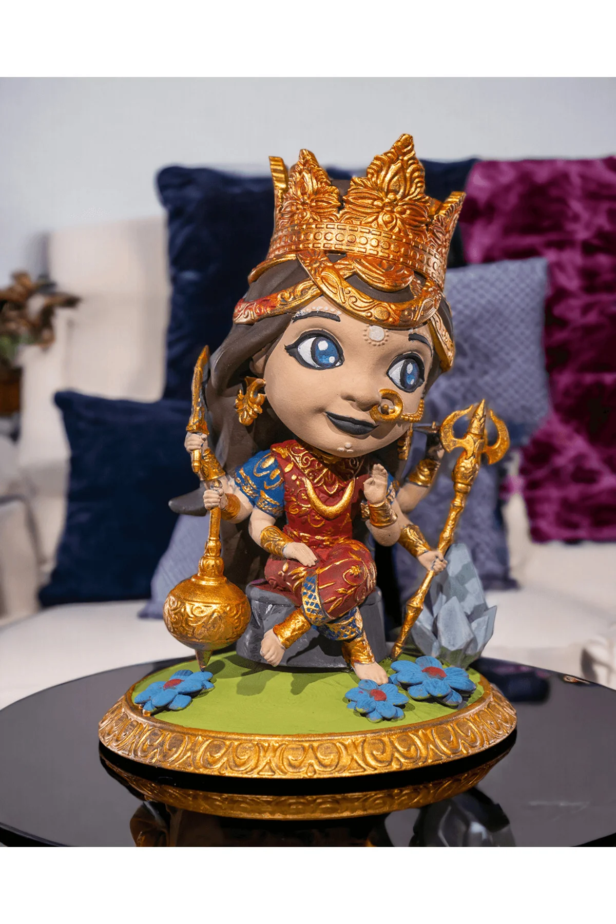 Chibi Durga Boyalı Fİgür