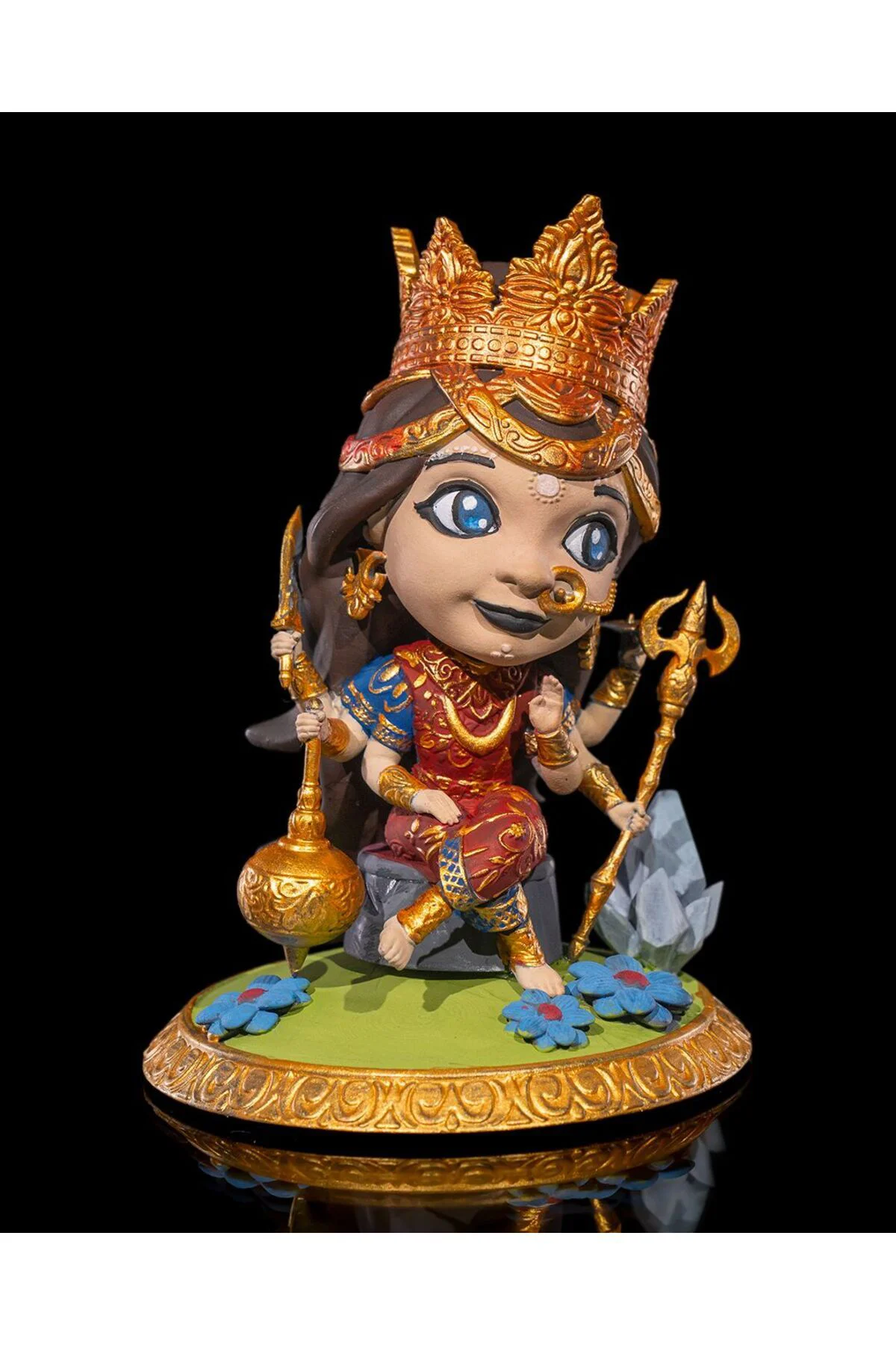 Chibi Durga Boyalı Fİgür