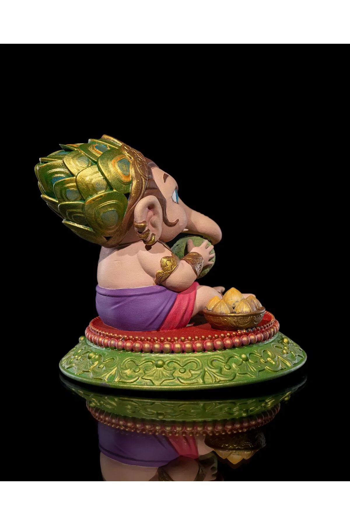 Chibi Ganesh Boyalı Fİgür