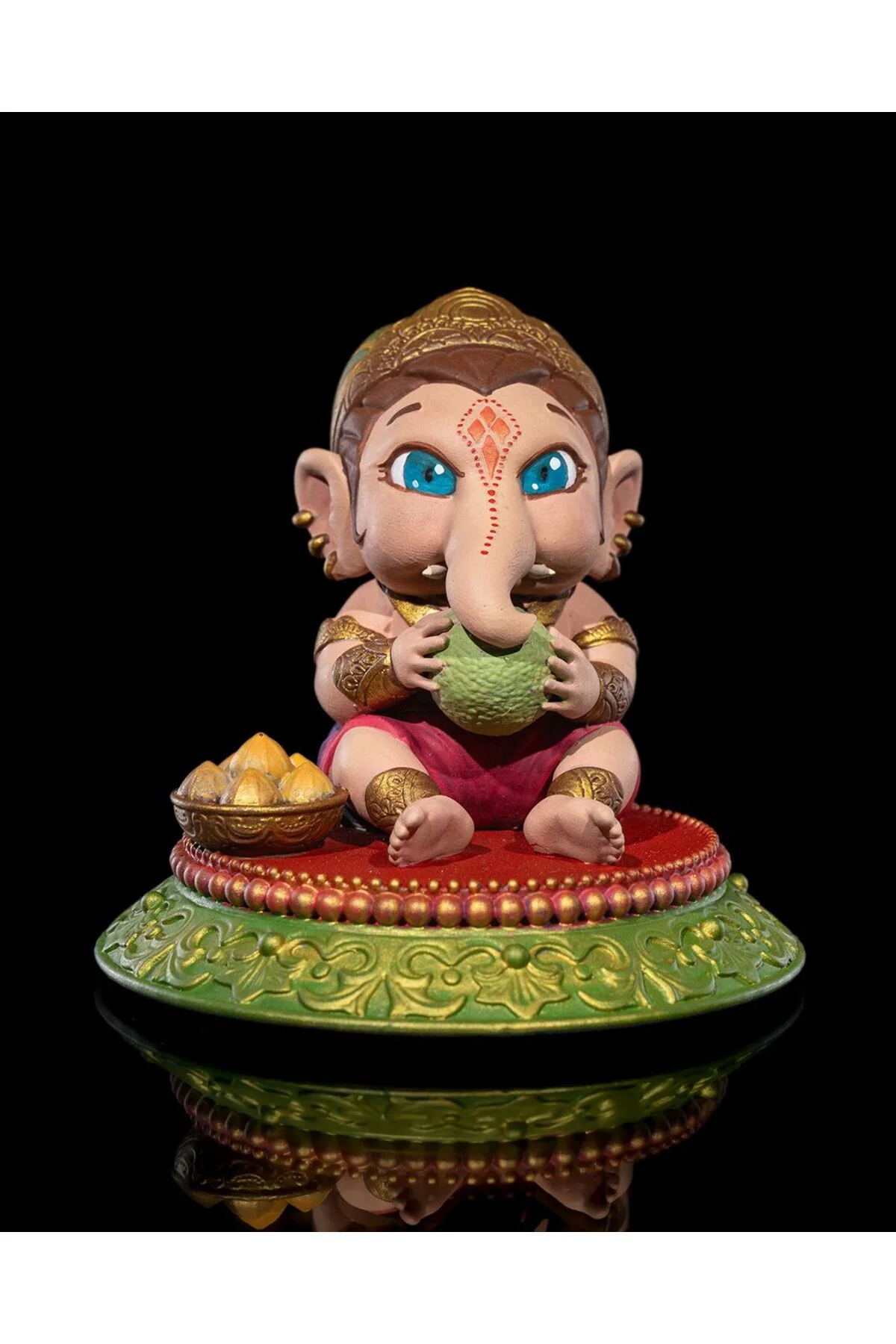 Chibi Ganesh Boyalı Fİgür