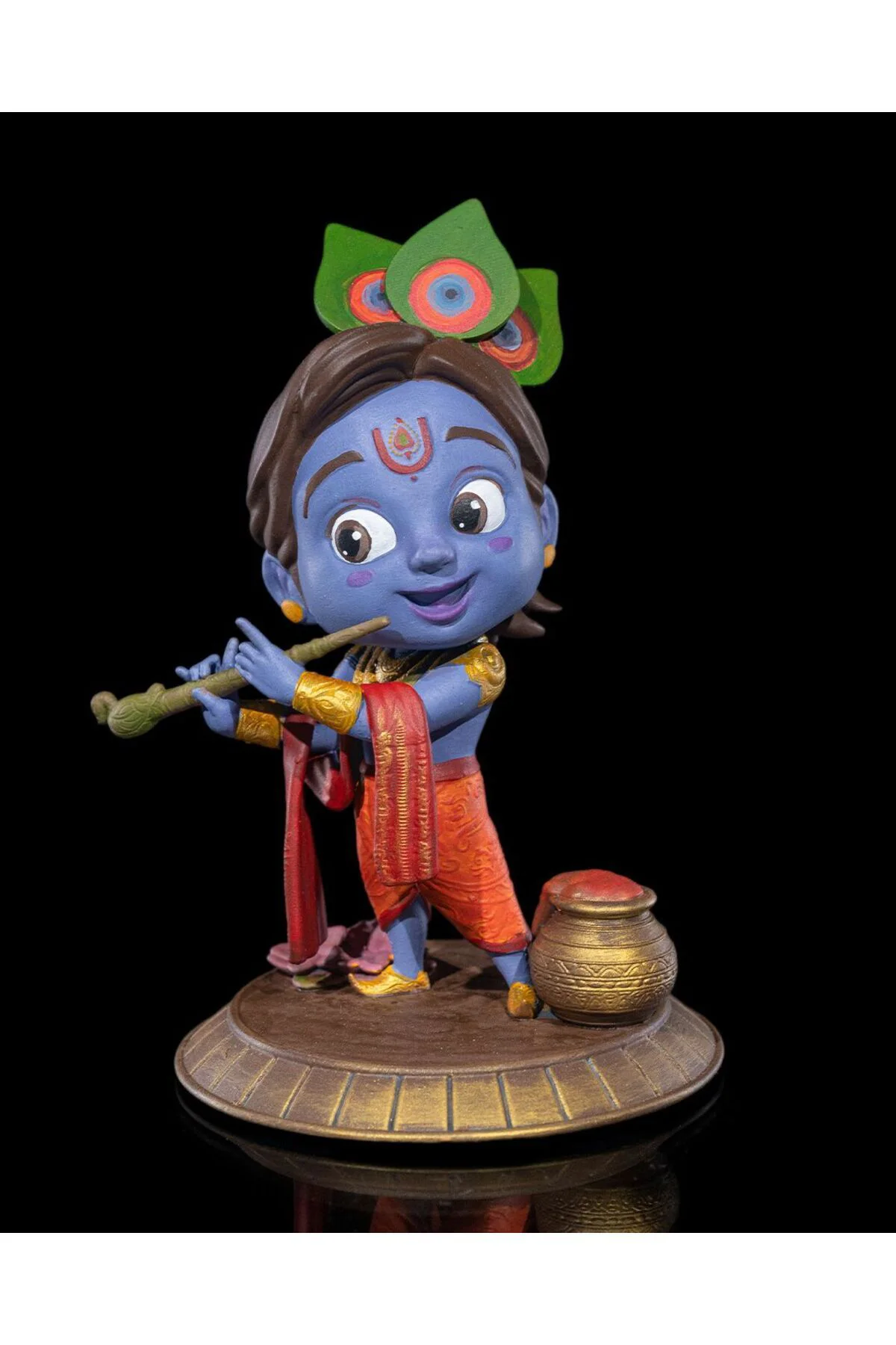 Chibi Krishna Boyalı Fİgür