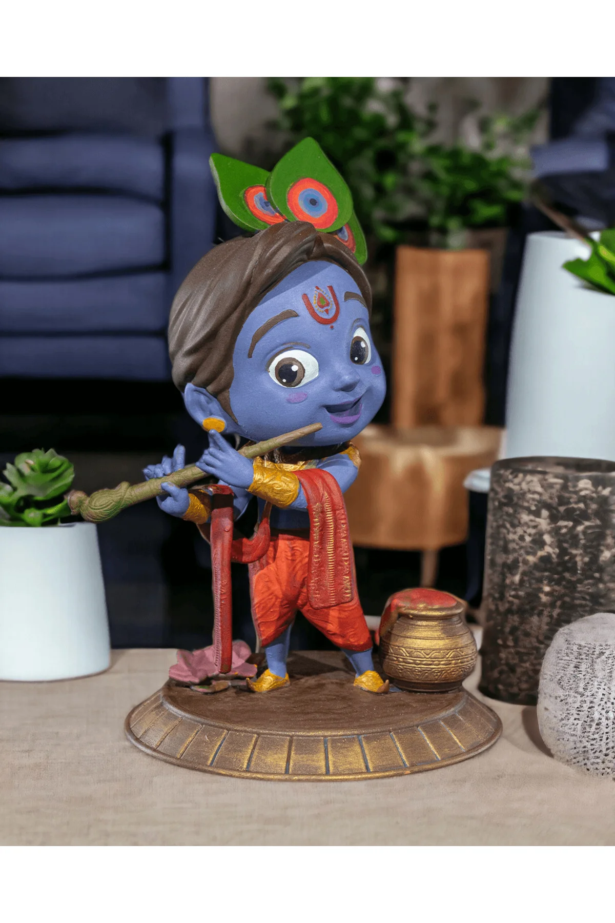 Chibi Krishna Boyalı Fİgür