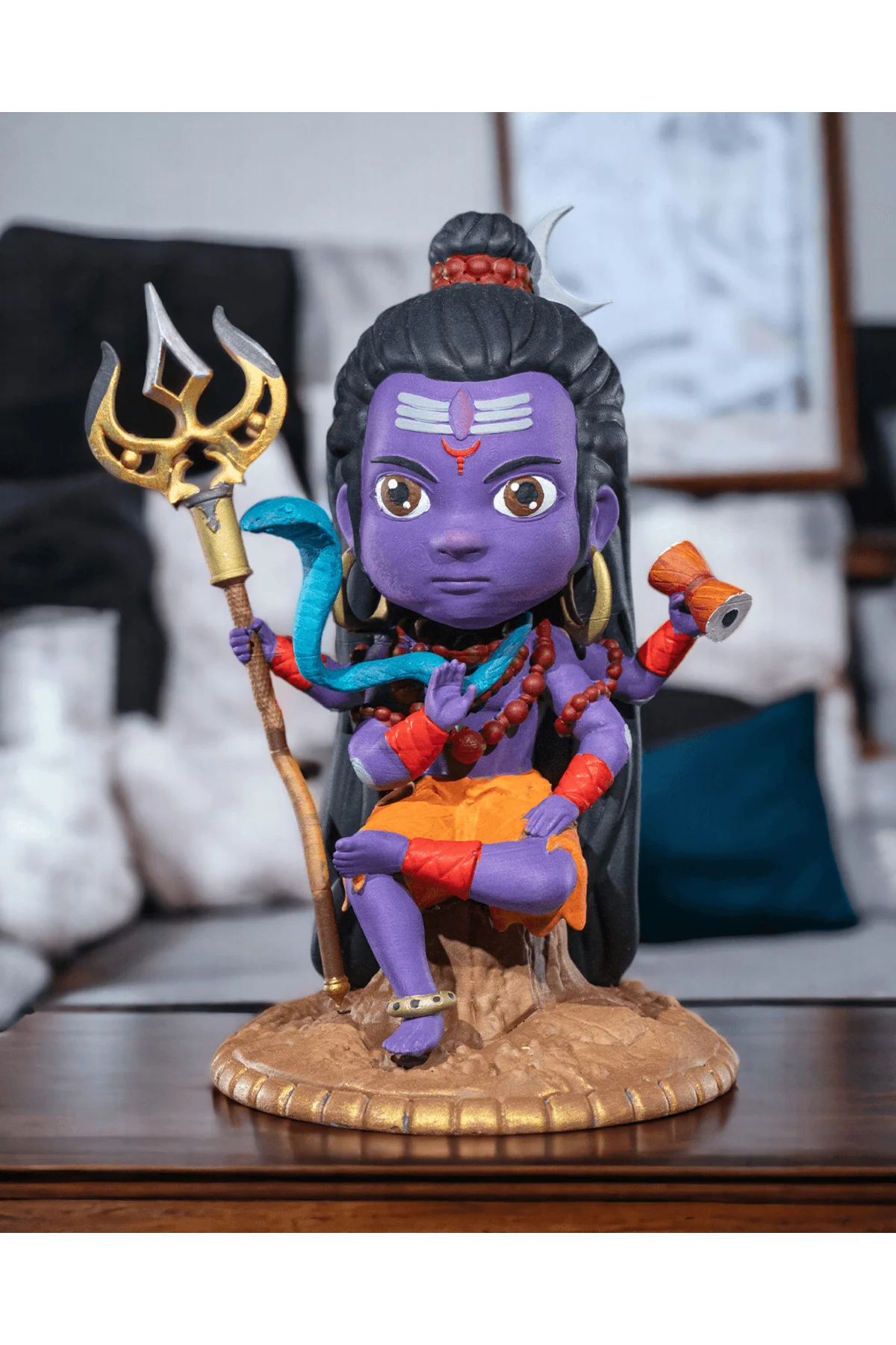 Chibi Shiva Boyalı Fİgür