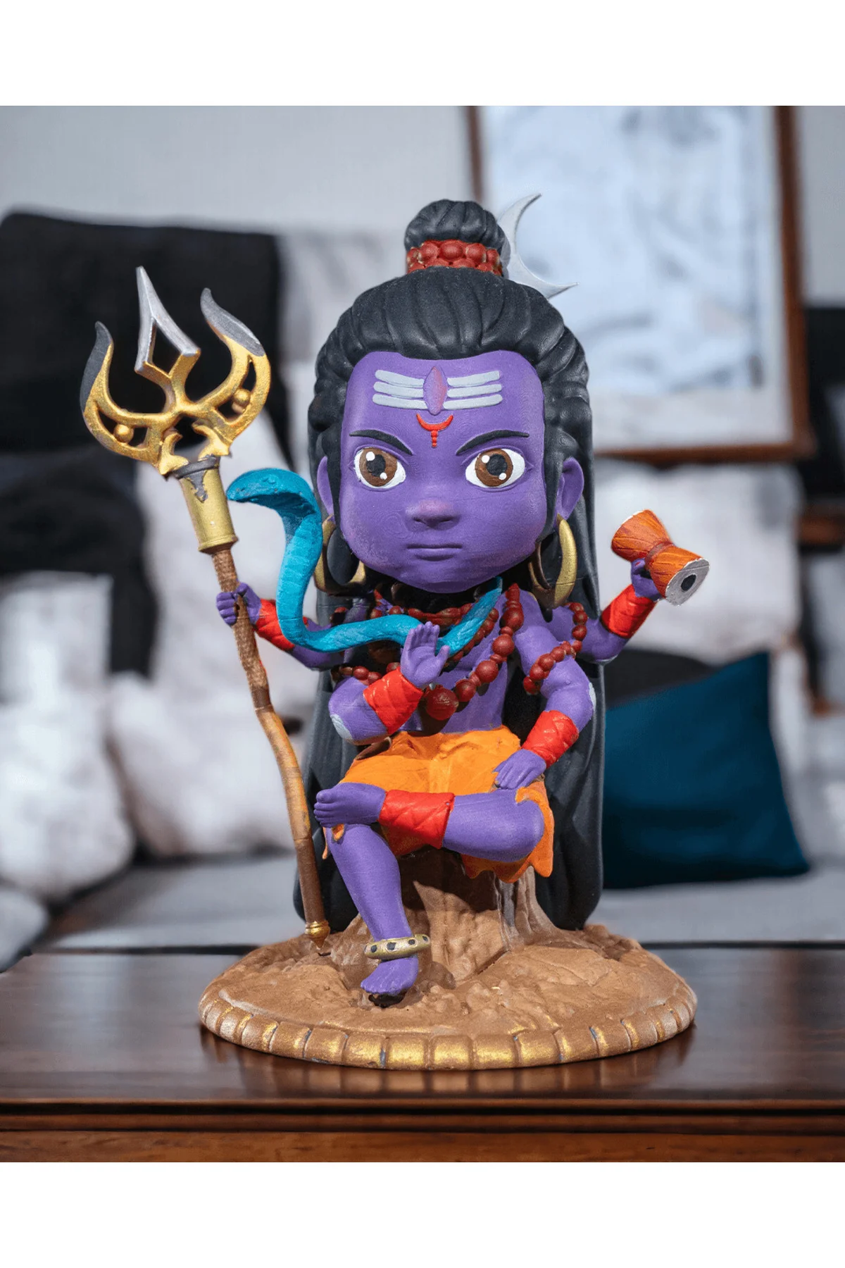 Chibi Shiva Boyalı Fİgür